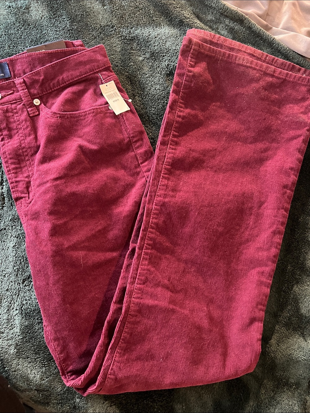GAP Women's Corduroy ‘70’s Flare Pants in Maroon